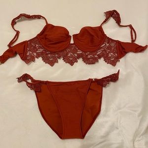 For Love & Lemons Barcelona swim set both size Small. PERFECT CONDITION